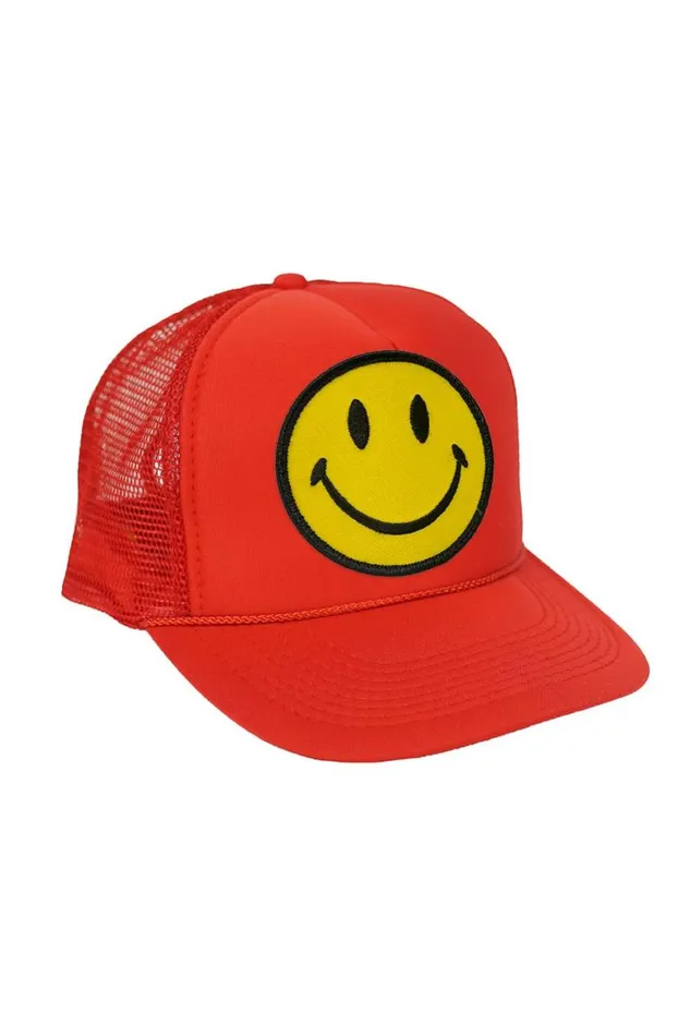 Kids Trucker Hats Aviator Nation Smiley Vintage Trucker Hat