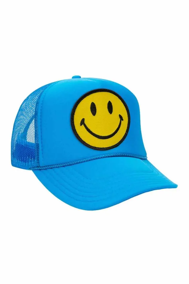 Kids Trucker Hats Aviator Nation Smiley Vintage Trucker Hat
