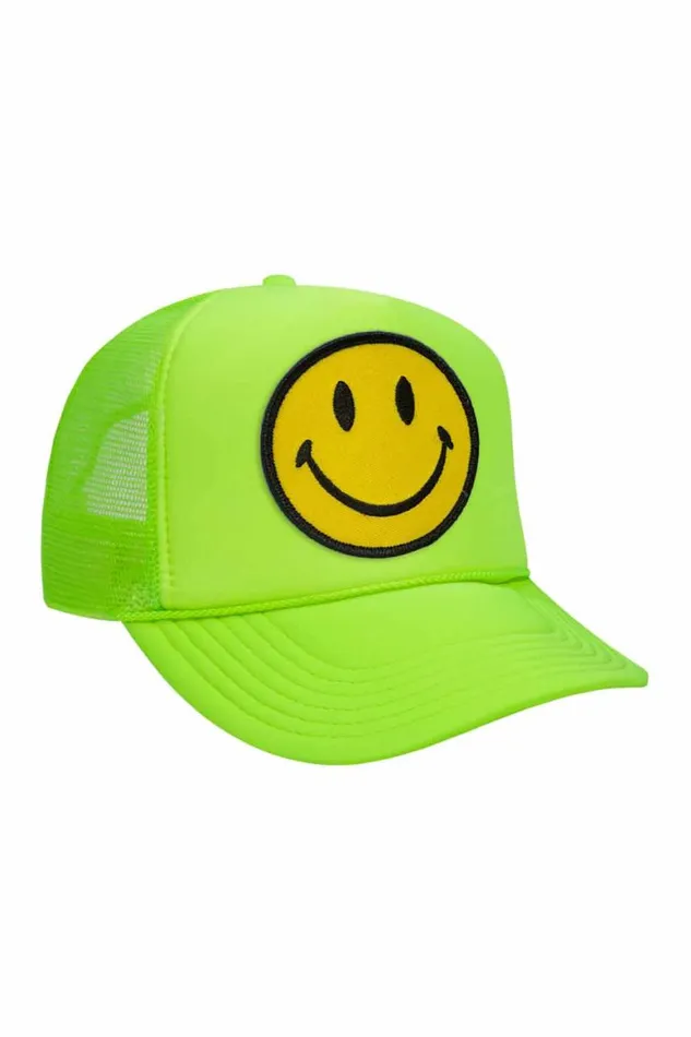 Kids Trucker Hats Aviator Nation Smiley Vintage Trucker Hat