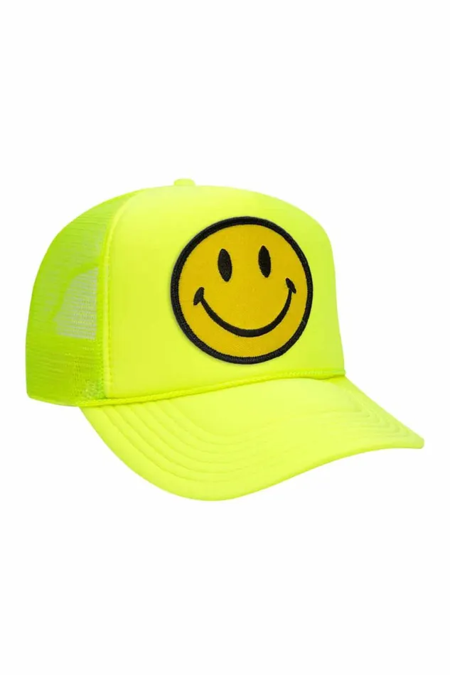 Kids Trucker Hats Aviator Nation Smiley Vintage Trucker Hat