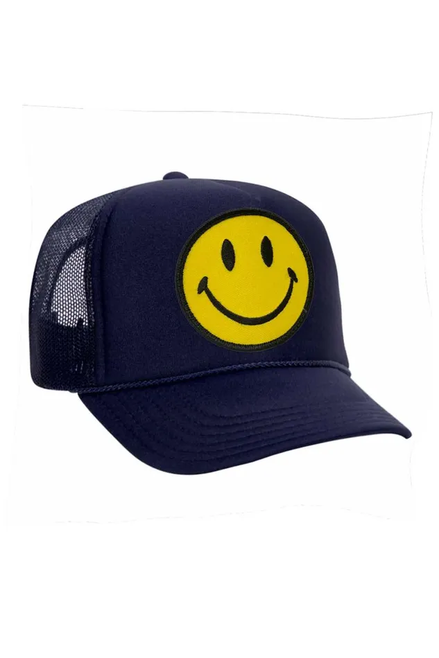 Kids Trucker Hats Aviator Nation Smiley Vintage Trucker Hat