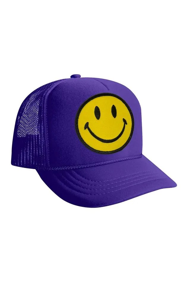 Kids Trucker Hats Aviator Nation Smiley Vintage Trucker Hat