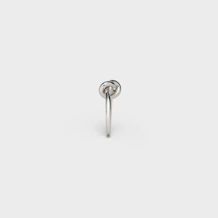Knot Ring In Brass With Rhodium Finish Silver Women CELINE RINGS