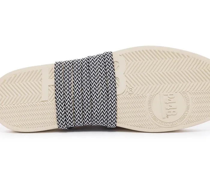 Laces and Accessories WomensMens P448 Shoelaces BlackWhite Chevron