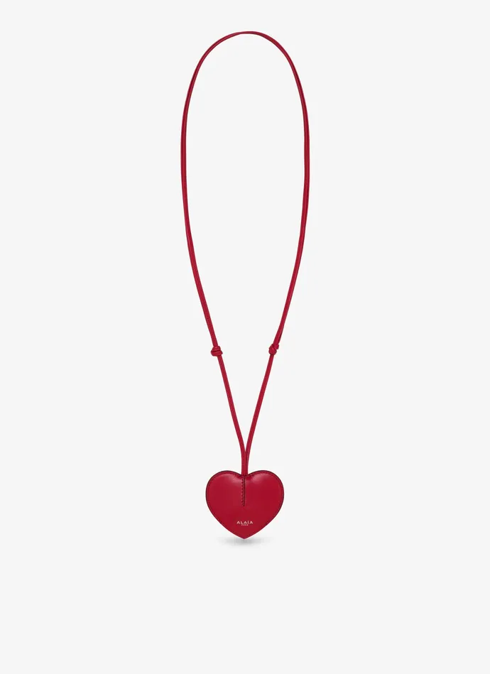 Lacquer Red LE CUR BELL KEY HOLDER IN CALFSKIN Women Alaa Small Leather Goods