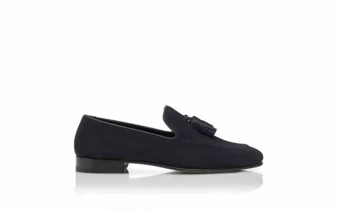 Loafers Men Manolo Blahnik CHESTERNavy Blue Suede Loafers Loafers Men Manolo Blahnik CHESTERNavy Blue Suede Loafers