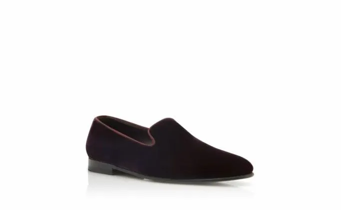 Loafers Men Manolo Blahnik MARIO VELVETDark Purple Velvet Loafers Loafers Men Manolo Blahnik MARIO VELVETDark Purple Velvet Loafers