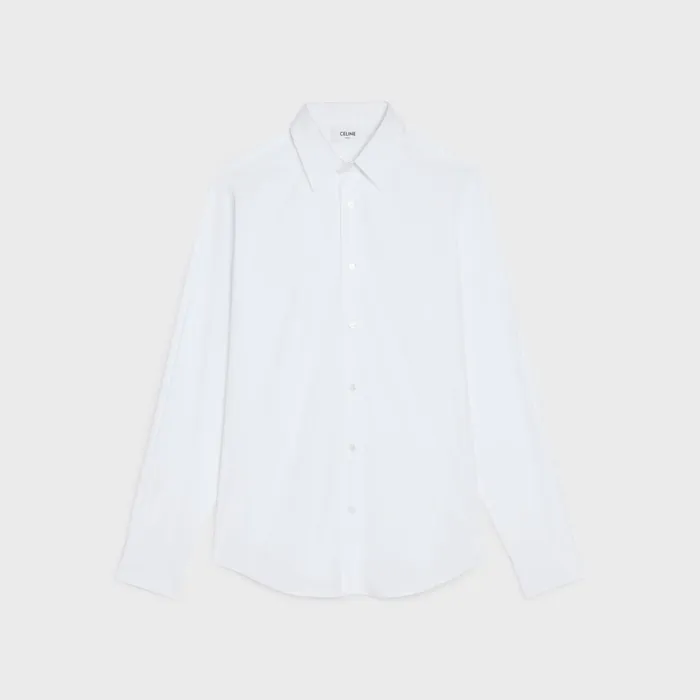 Loose Shirt In Cotton Poplin White Men CELINE SHIRTS