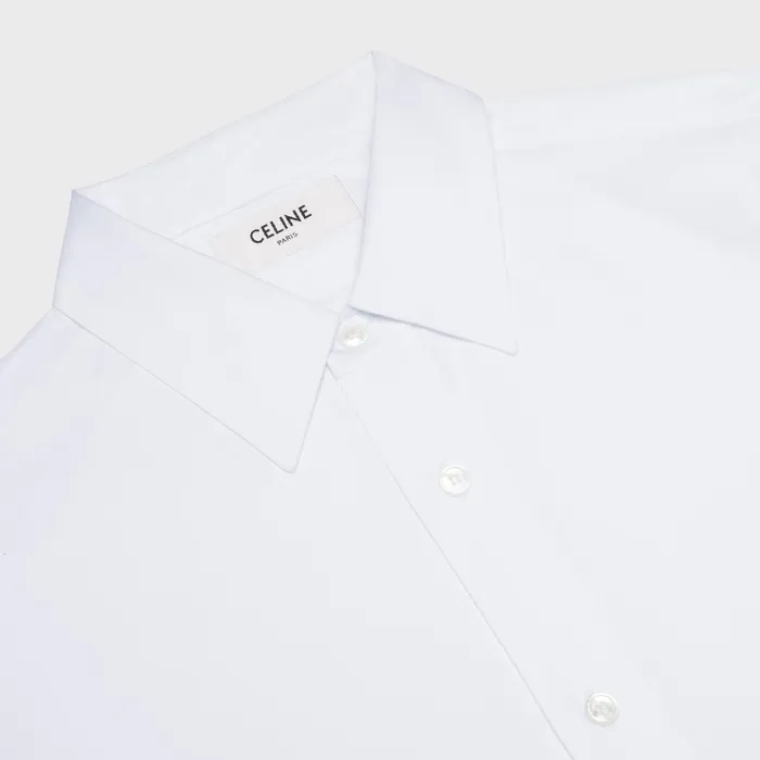 Loose Shirt In Cotton Poplin White Men CELINE SHIRTS