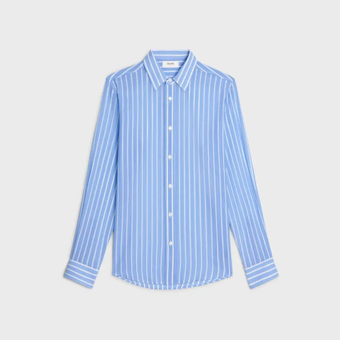 Loose Shirt In Striped Cotton Cielblanc Men CELINE SHIRTS
