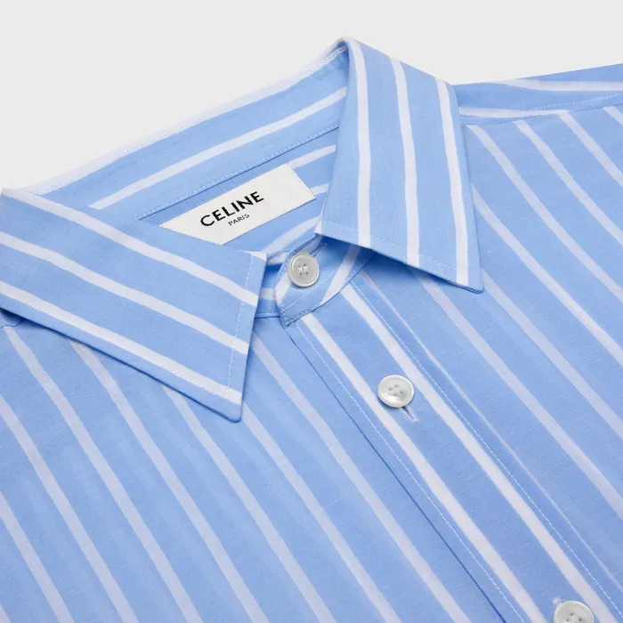 Loose Shirt In Striped Cotton Cielblanc Men CELINE SHIRTS
