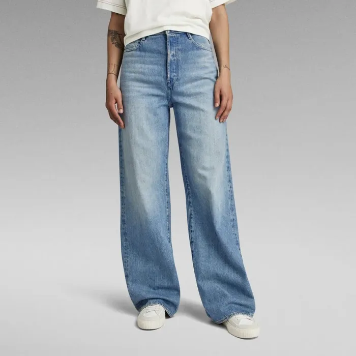 Loose Women GStar RAW Deck 20 High Loose Jeans Faded Blue Pool
