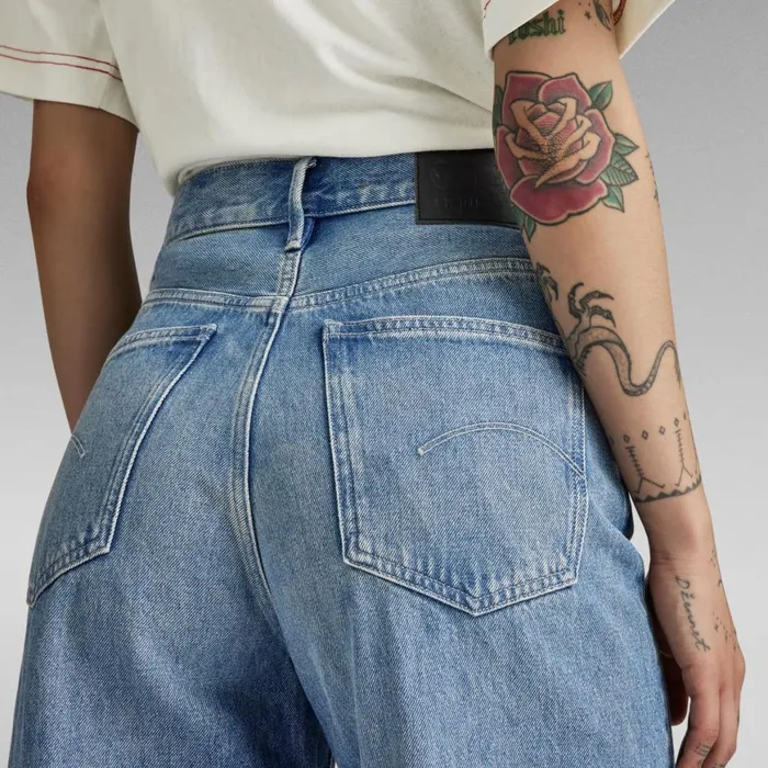 Loose Women GStar RAW Deck 20 High Loose Jeans Faded Blue Pool