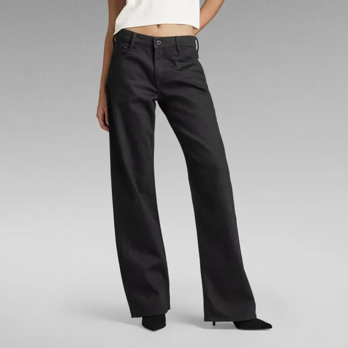 Loose Women GStar RAW Judee Low Waist Loose Jeans Pitch Black