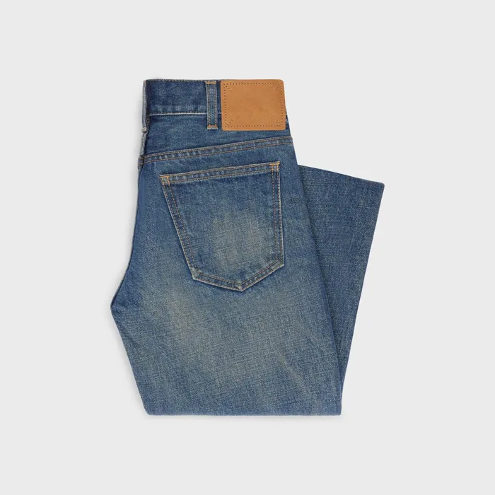 Low Flare Jeans In Dark Union Wash Denim Dark Union Wash Women CELINE PANTS AND SHORTS