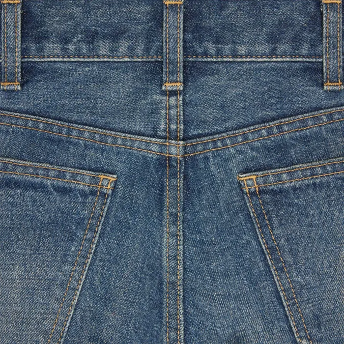 Low Flare Jeans In Dark Union Wash Denim Dark Union Wash Women CELINE PANTS AND SHORTS
