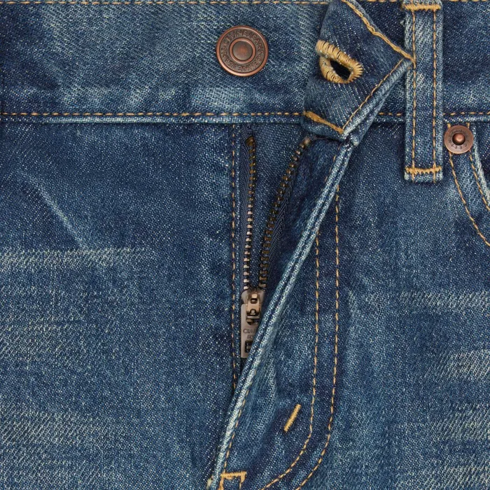 Low Flare Jeans In Dark Union Wash Denim Dark Union Wash Women CELINE PANTS AND SHORTS