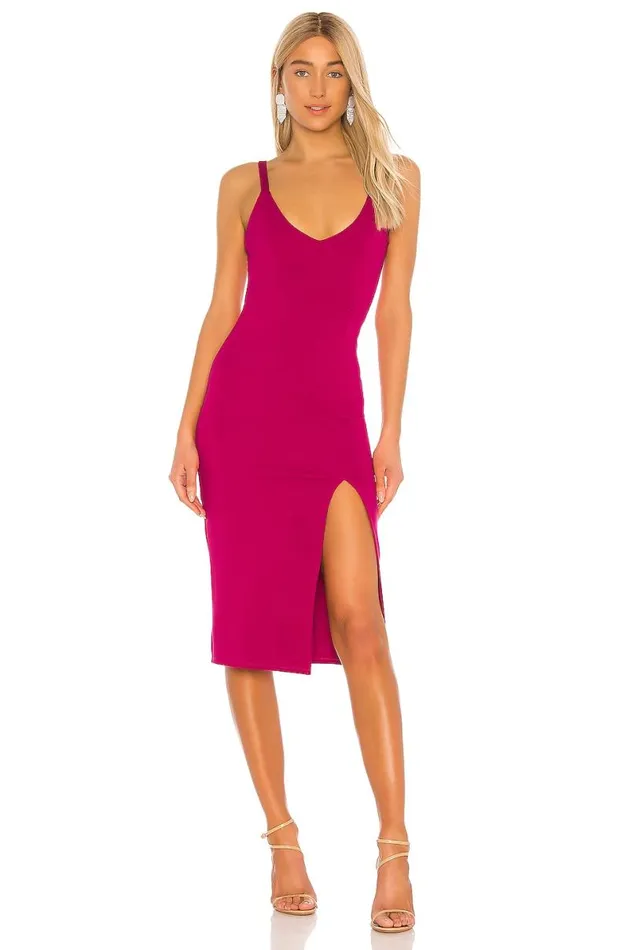 Lucie Midi Dress Fuchsia Women Lovers and Friends Dresses