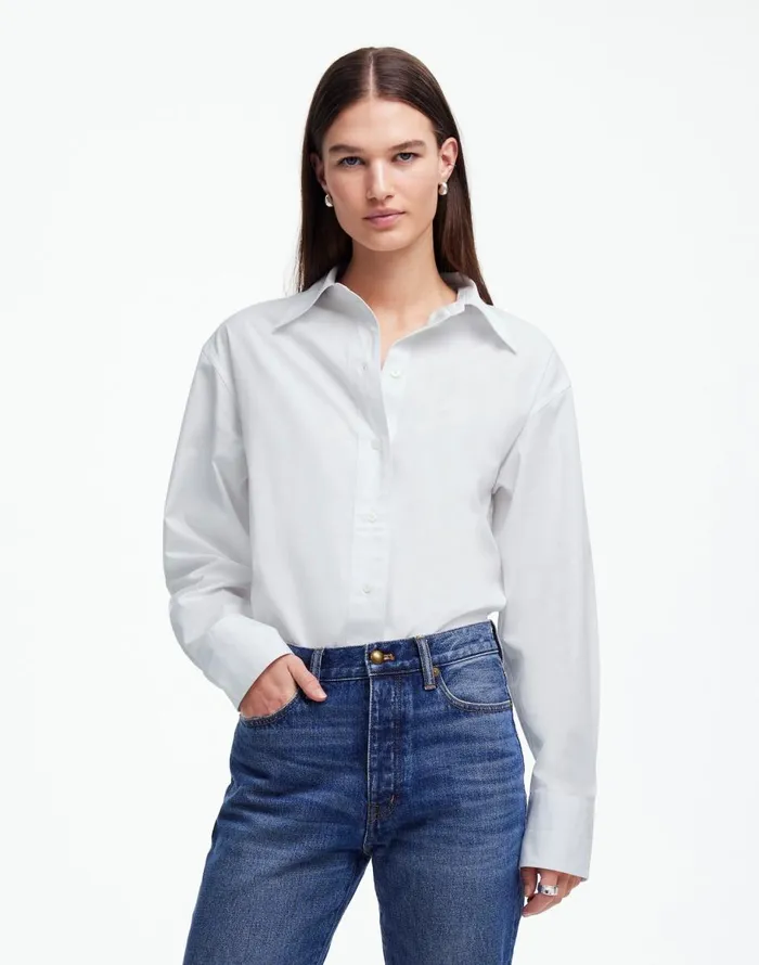 Madewell Alexa Chung For Madewell Poplin ButtonUp Shirt Eyelet White Women Tops and Shirts Madewell Alexa Chung For Madewell Poplin ButtonUp Shirt Eyelet White Women Tops and Shirts