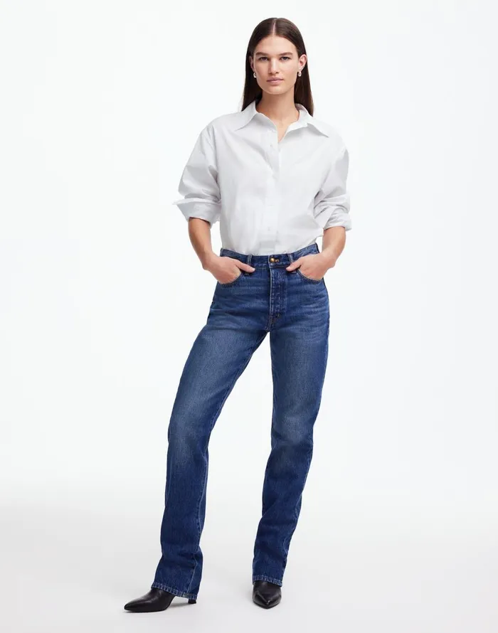 Madewell Alexa Chung For Madewell Poplin ButtonUp Shirt Eyelet White Women Tops and Shirts