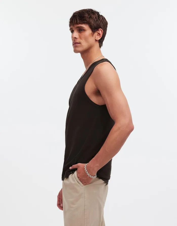 Madewell Allday Tank Black Coal Men Tees