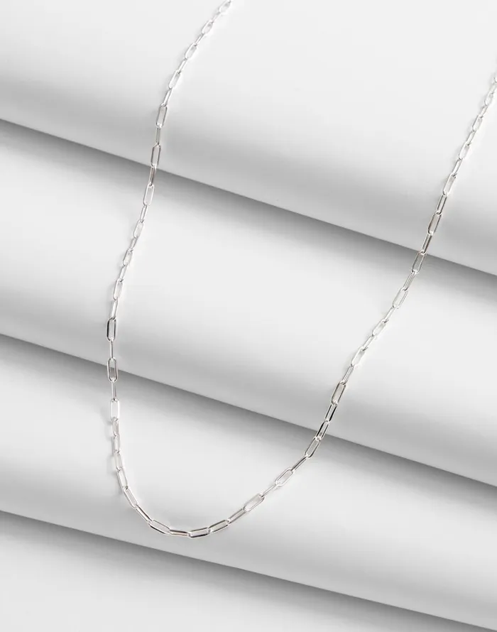 Madewell DemiFine Paperclip Chain Necklace Sterling Silver Women Jewelry