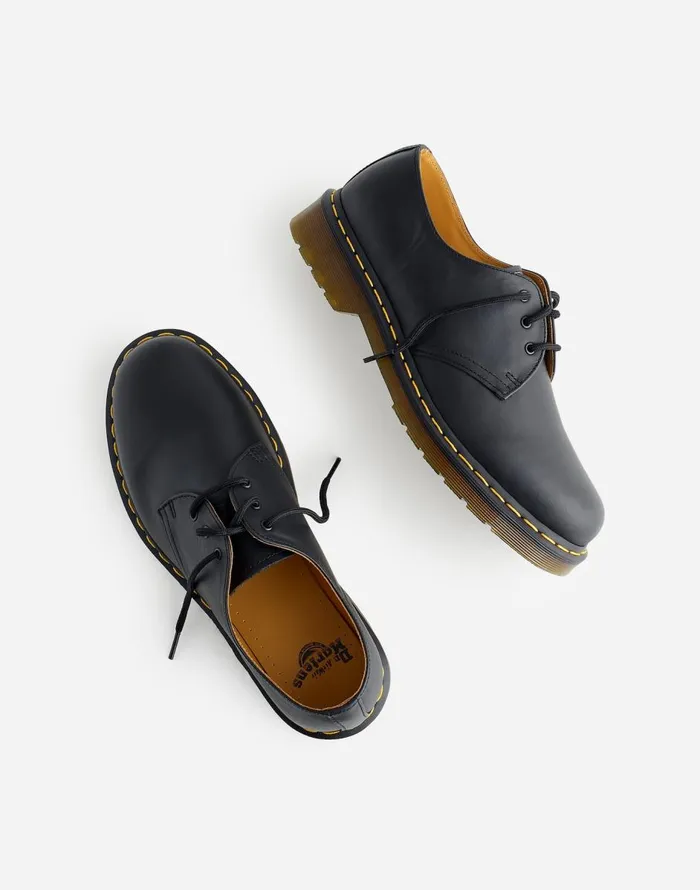 Madewell Dr Martens 1461 Oxfords In Leather Black Nappa Men Dress Shoes and Loafers