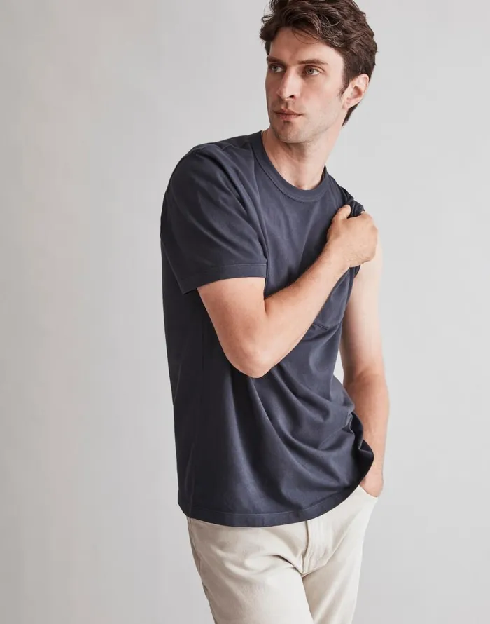 Madewell GarmentDyed Allday Crewneck Pocket Tee Twilight Men Tees