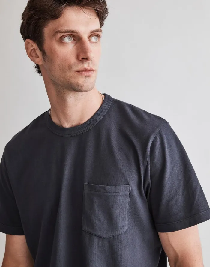 Madewell GarmentDyed Allday Crewneck Pocket Tee Twilight Men Tees