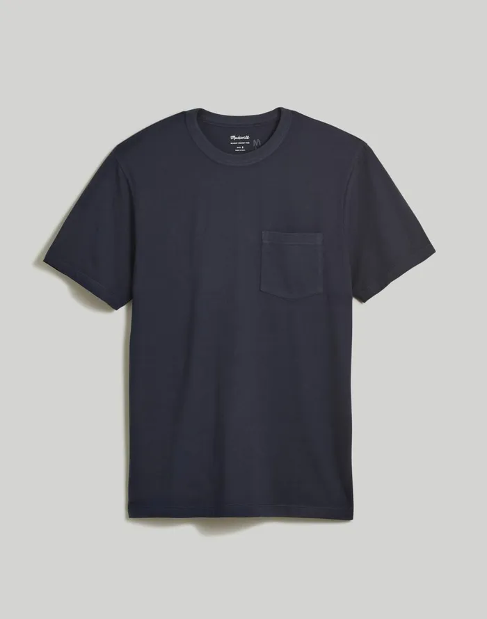 Madewell GarmentDyed Allday Crewneck Pocket Tee Twilight Men Tees