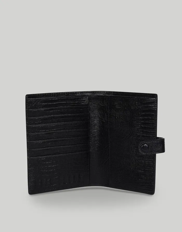 Madewell Hyer Goods Luxe Traveler039s Wallet Jet Black Women Pouches and Wallets