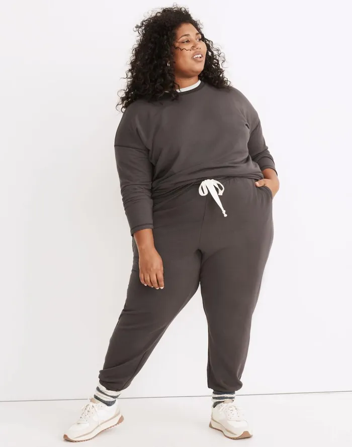 Madewell Plus MWL Superbrushed Easygoing Sweatshirt Black Coal Women Loungewear Madewell Plus MWL Superbrushed Easygoing Sweatshirt Black Coal Women Loungewear
