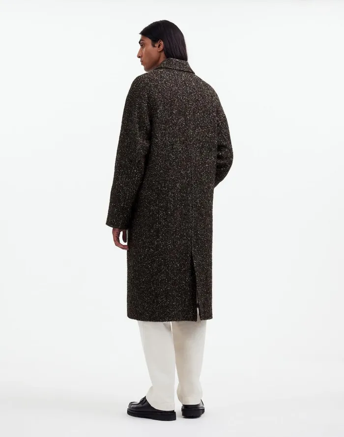 Madewell RaglanSleeve Topcoat In Italian Fabric Chocolate Multi Men Coats Jackets