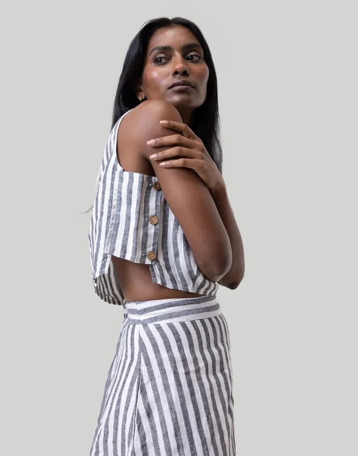 Madewell Reistor Boxy Crop Top White Women Tops and Shirts