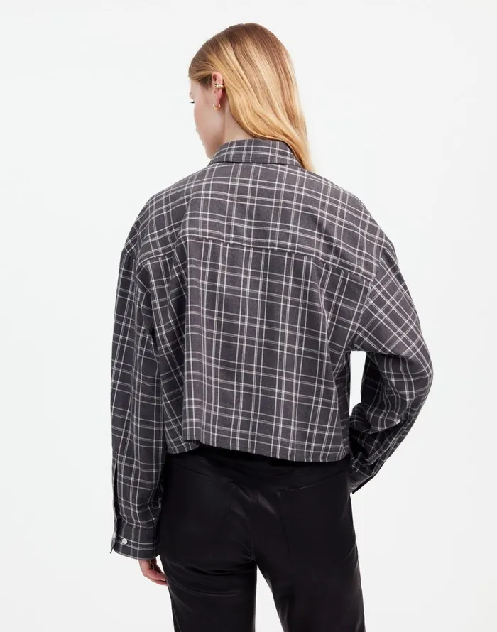 Madewell StraightHem Shirt Hthr Medium Grey Women Tops and Shirts