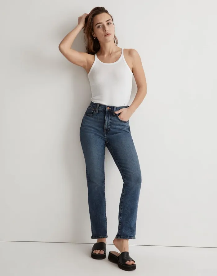 Madewell Supima Rib 03990s Tank Eyelet White Women Tees