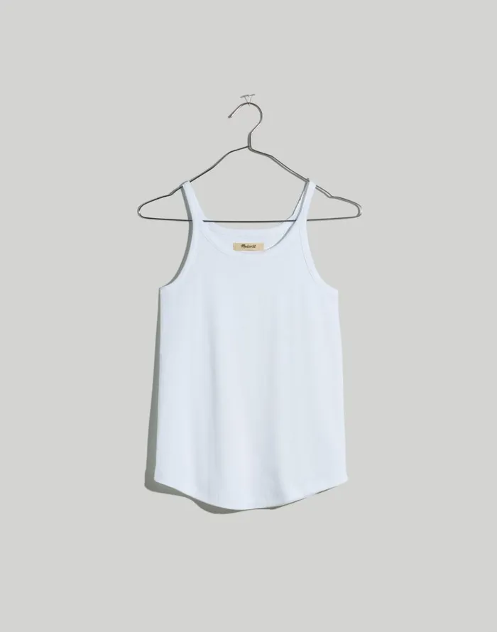 Madewell Supima Rib 03990s Tank Eyelet White Women Tees