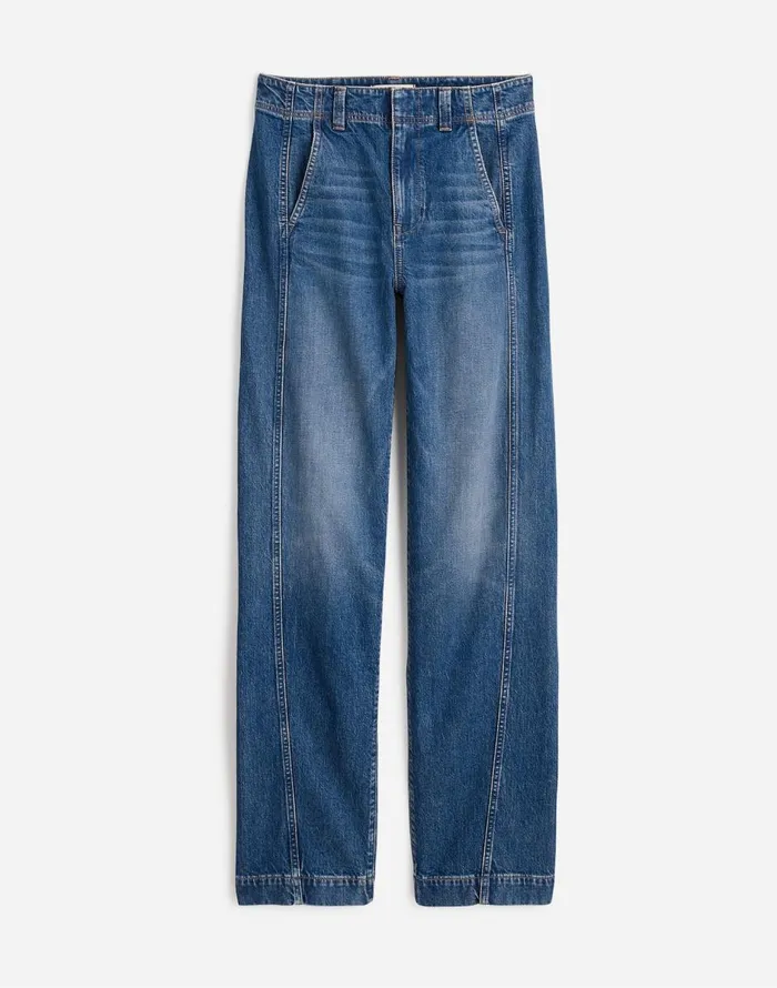 Madewell Tapered Denim Trousers In Concho Wash Concho Wash Women Jeans