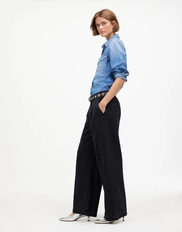 Madewell The Harlow WideLeg Jean Airy Denim Edition Hollenbeck Wash Women Jeans