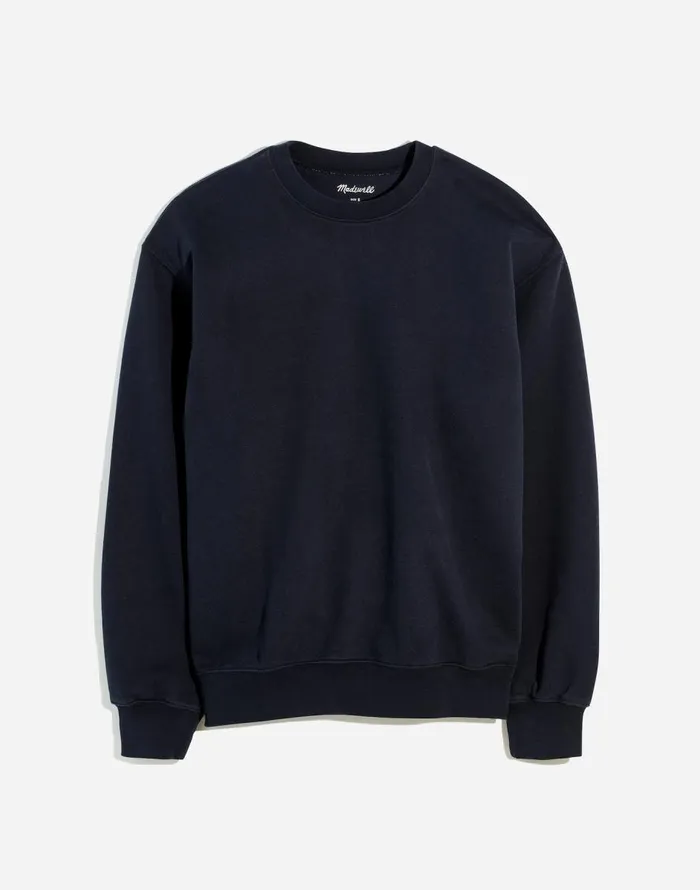 Madewell The McCarren Midweight Crewneck Sweatshirt True Black Men Hoodies and Sweatshirts