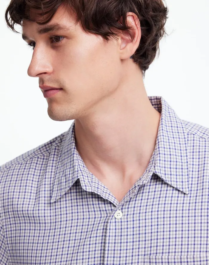 Madewell The Perfect Shirt In Softdrape Twill Holiday Tattersall Twill Men Shirts