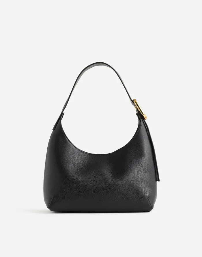 Madewell The SculpturalBuckle Shoulder Bag True Black Women Bags