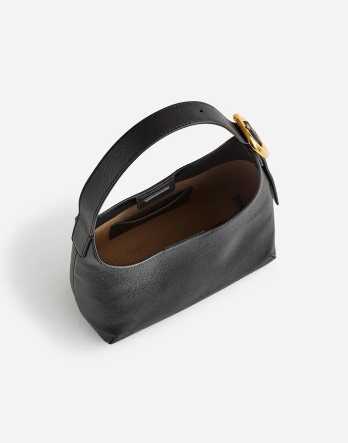 Madewell The SculpturalBuckle Shoulder Bag True Black Women Bags