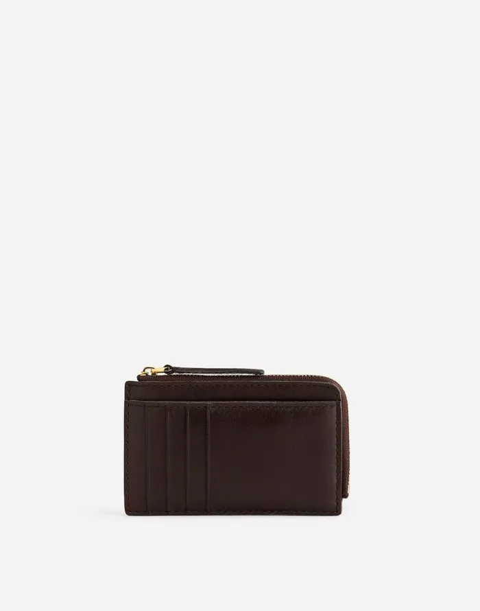 Madewell The Zip Card Case Wallet Dark Carob Women Pouches and Wallets
