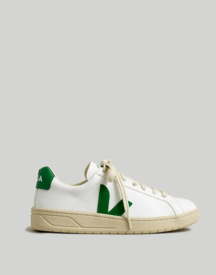 Madewell Veja Vegan Leather Urca Sneakers White Emeraude Women Sneakers