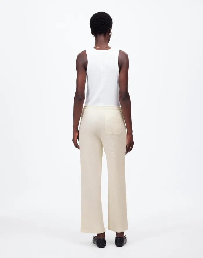 Madewell WaffleKnit StraightLeg Sweatpants Winter White Women Pants