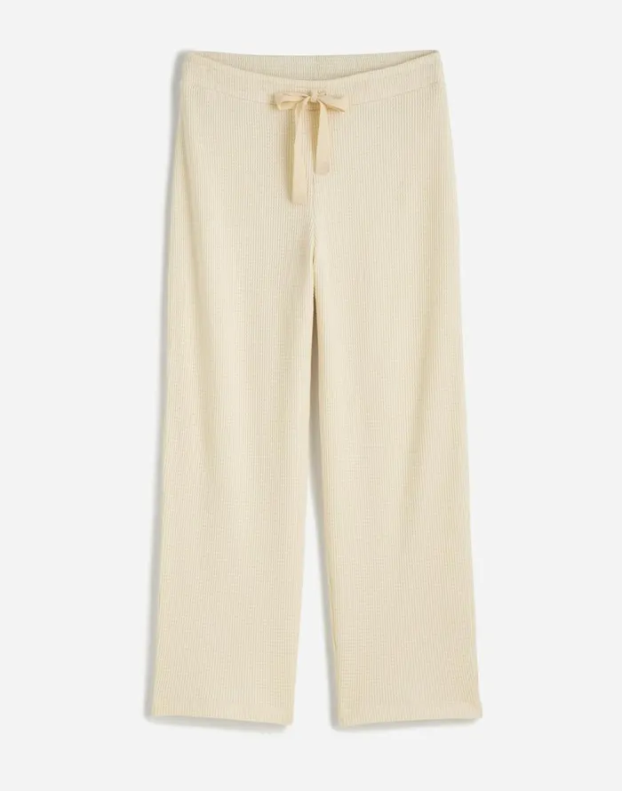 Madewell WaffleKnit StraightLeg Sweatpants Winter White Women Pants