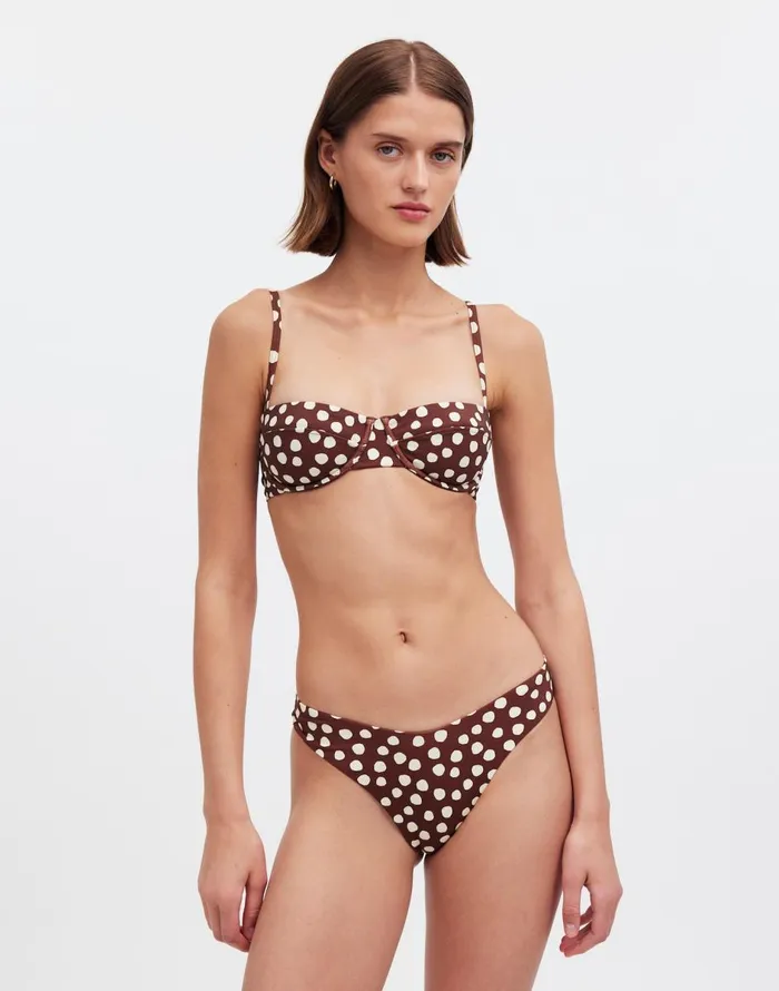 Madewell Zulu and Zephyr Currant Spot Bikini Top Currant Spot Women Swim