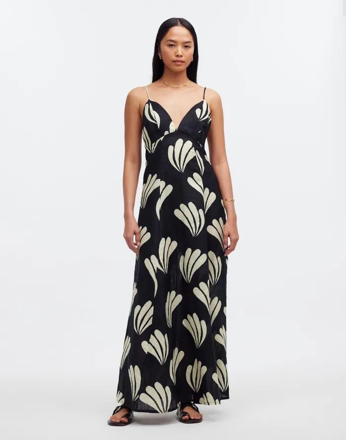 Madewell Zulu and Zephyr Palm Linen Dress Palm Women Swim
