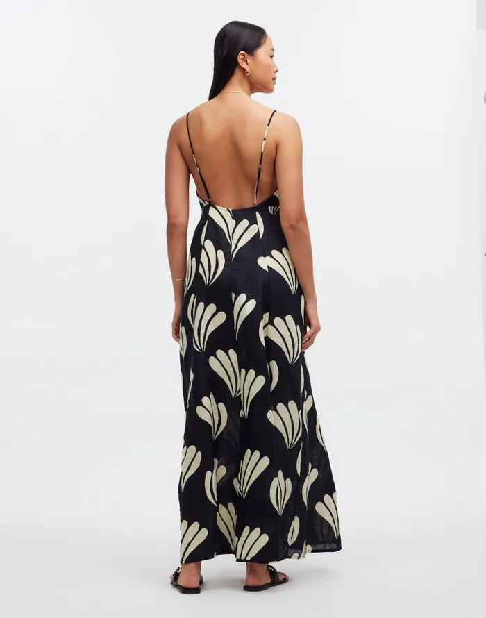 Madewell Zulu and Zephyr Palm Linen Dress Palm Women Swim